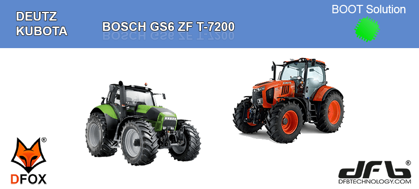 BOOT mode for TCU ZF T-7200 GS6 DEUTZ and KUBOTA